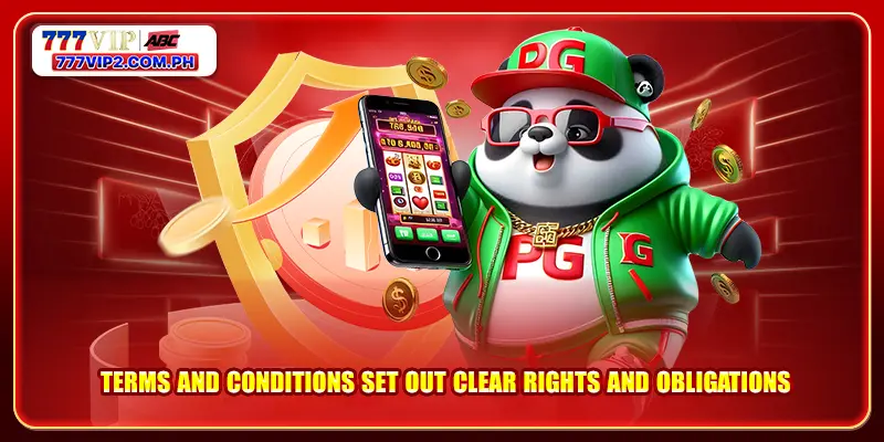 Terms and conditions set out clear rights and obligations
